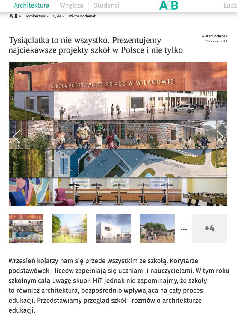 najciekawsze projekty szkół w polsce 